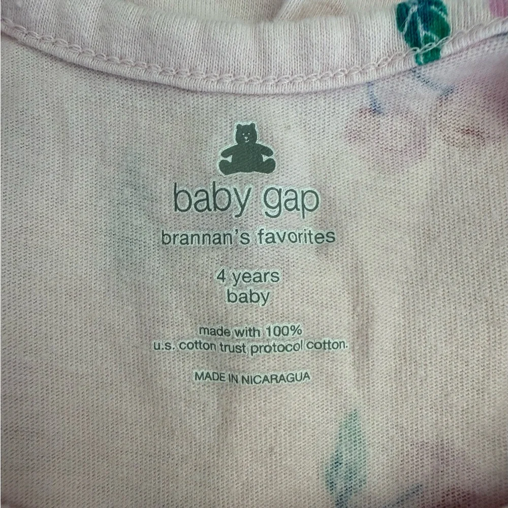 babyGAP Cherry Print Dress Shorts 2-Piece Set 4T Pink Green Summer Kids